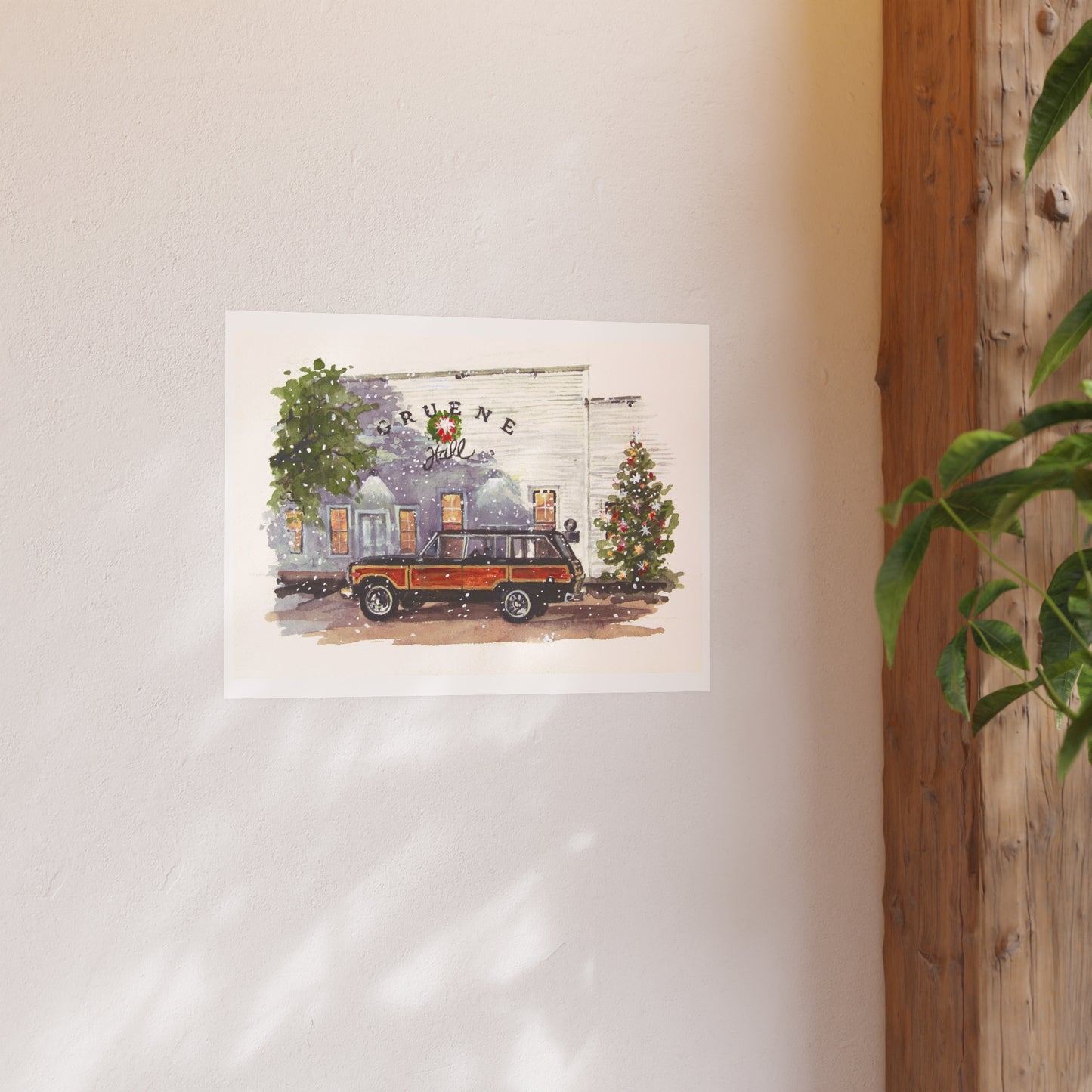 Christmas at Gruene Halle Wagoneer Poster - Multiple Sizes Available