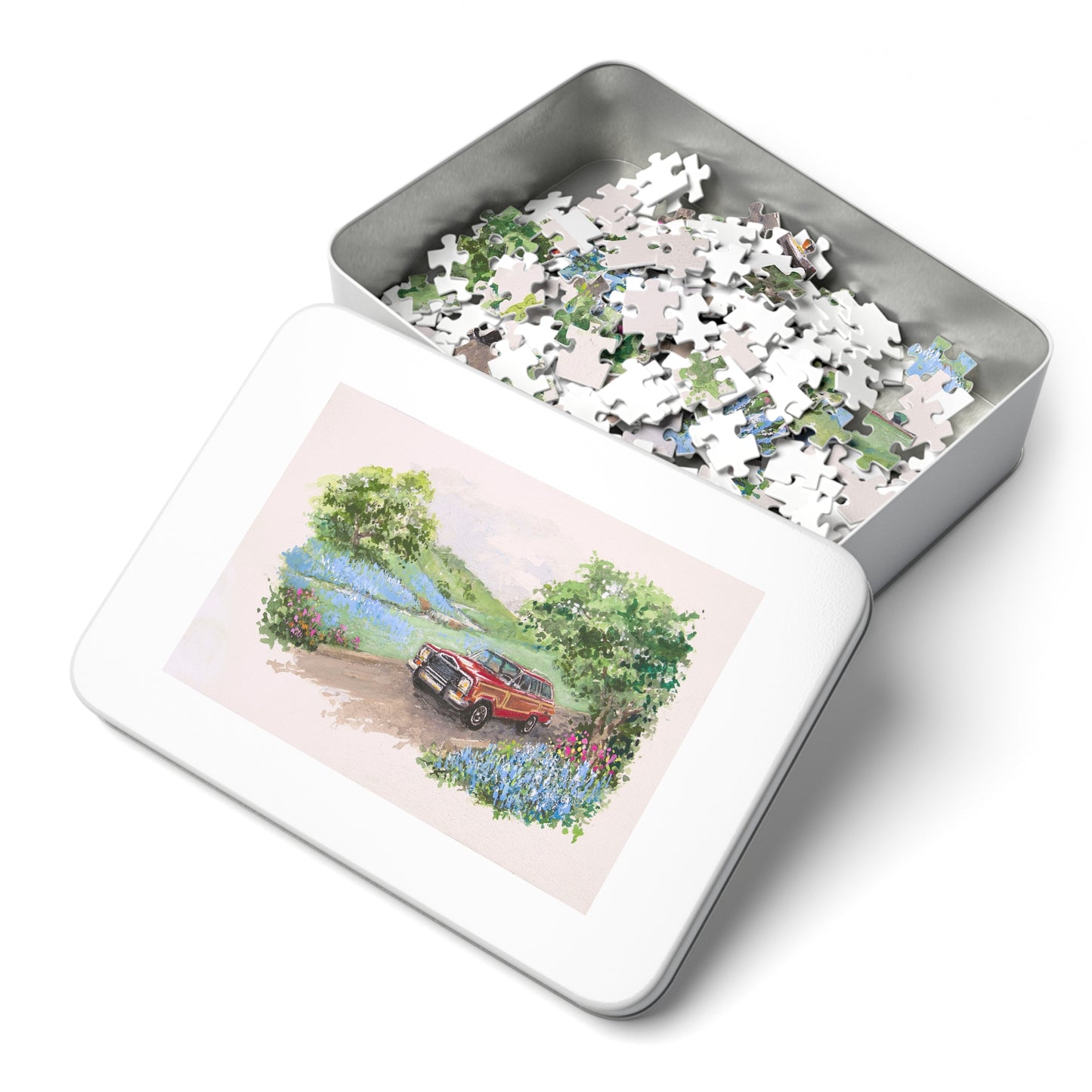 Wagoneer On The Road Jigsaw Puzzle (with Tin)