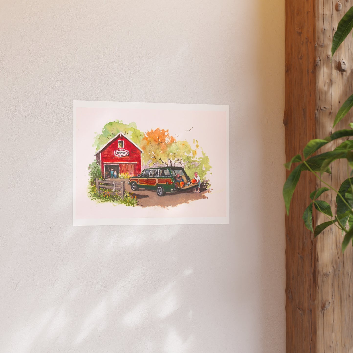 Fall Harvest Wagoneer Poster - Multiple Sizes Available
