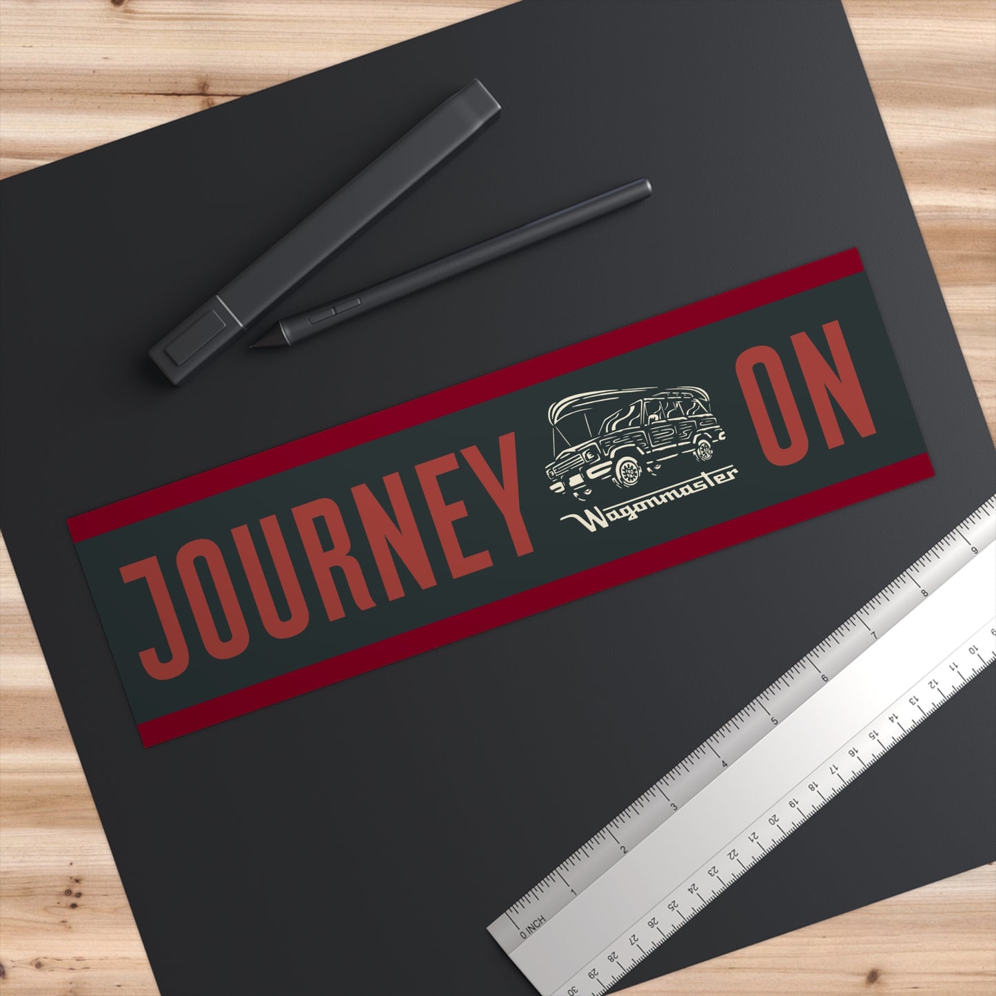 Bumper Sticker — “Journey On” - Burgundy