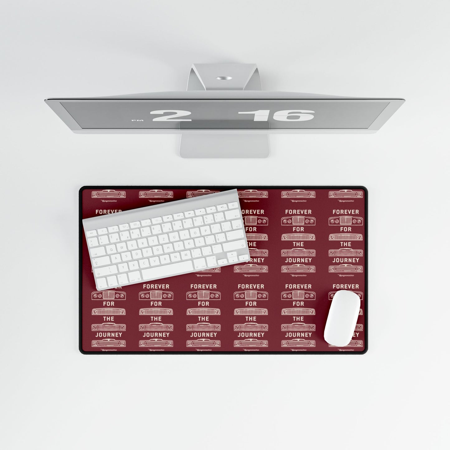 For the Journey Desk Mat — Burgundy