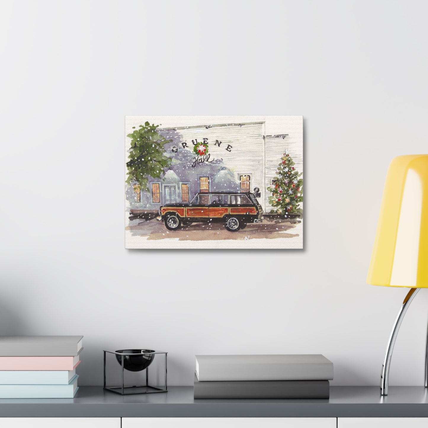 Christmas at Gruene Hall Stretched Canvas Art