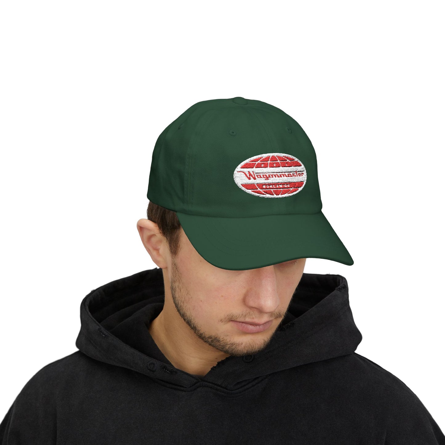 Classic White Dad Cap with Retro Logo