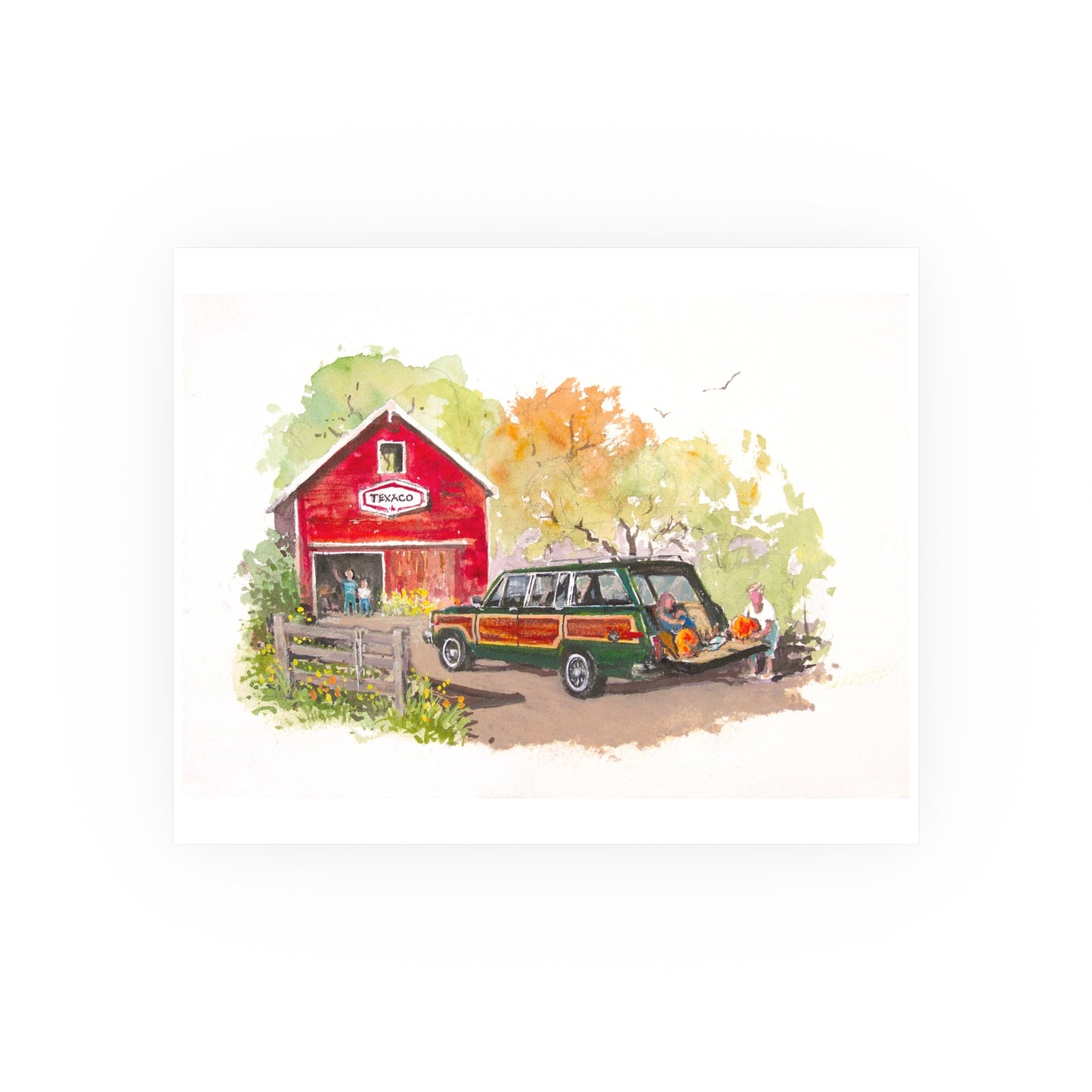 Fall Harvest Wagoneer Poster - Multiple Sizes Available