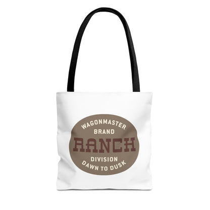 Ranch Wagonmaster Logo Tote Bag — Vintage Western 'Dawn to Dusk' Cotton Tote