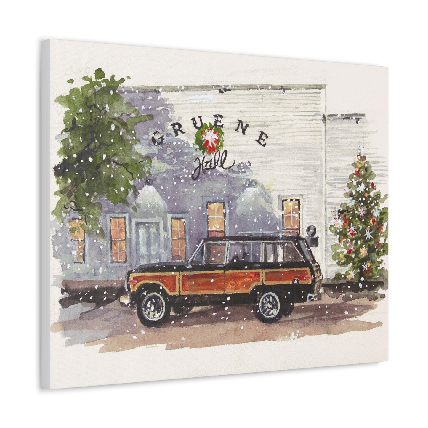 Christmas at Gruene Hall Stretched Canvas Art
