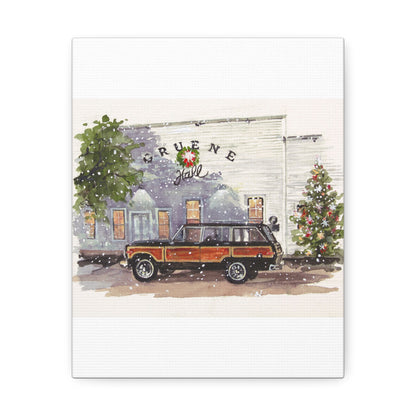 Christmas at Gruene Hall Stretched Canvas Art