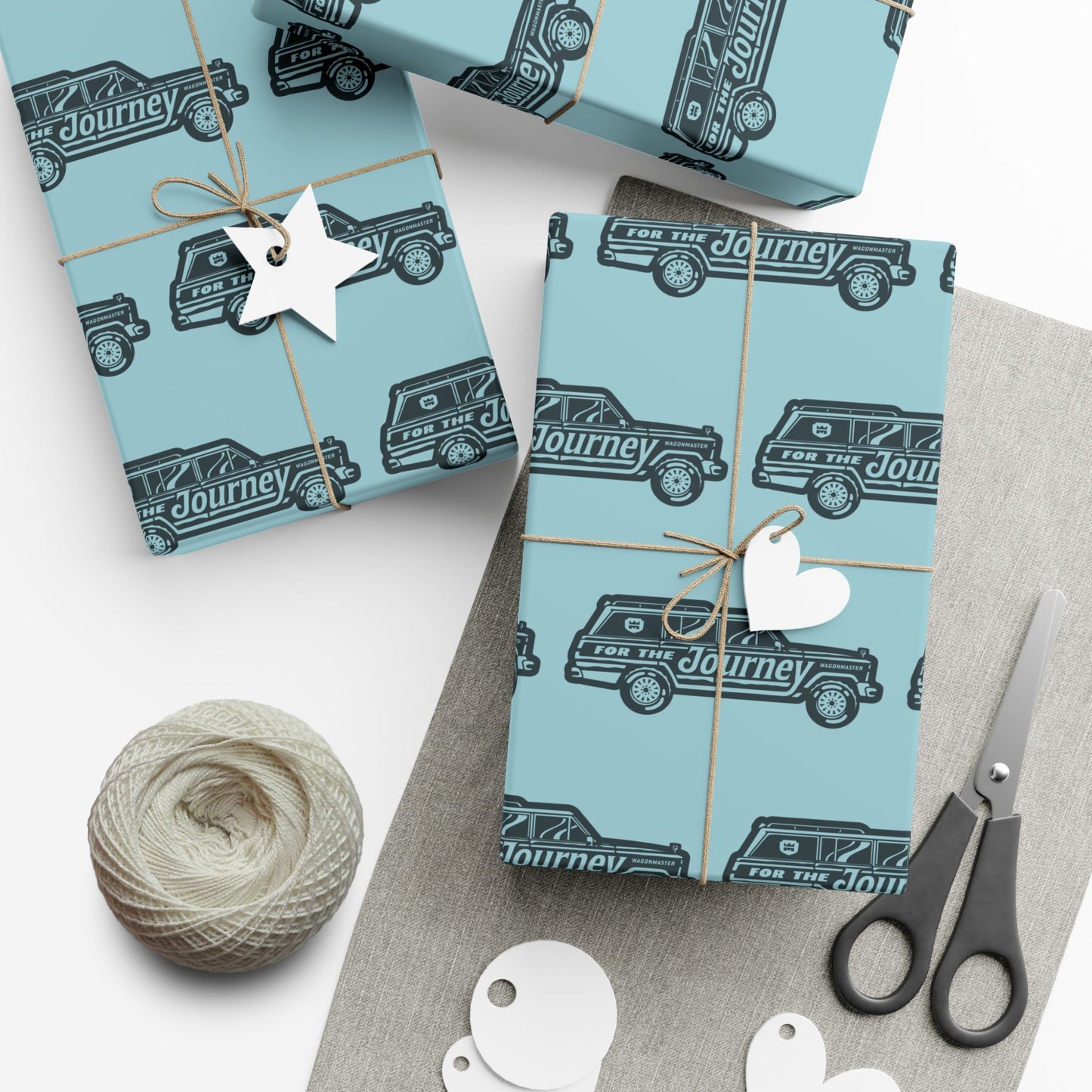 For the Journey Wrapping Paper — Spinnaker Blue