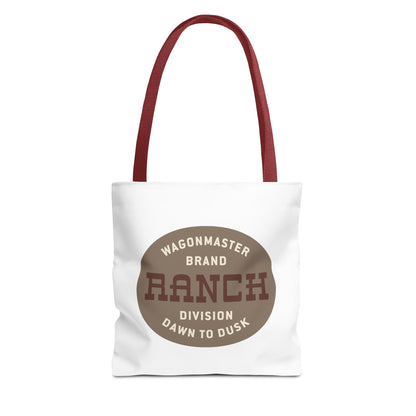 Ranch Wagonmaster Logo Tote Bag — Vintage Western 'Dawn to Dusk' Cotton Tote