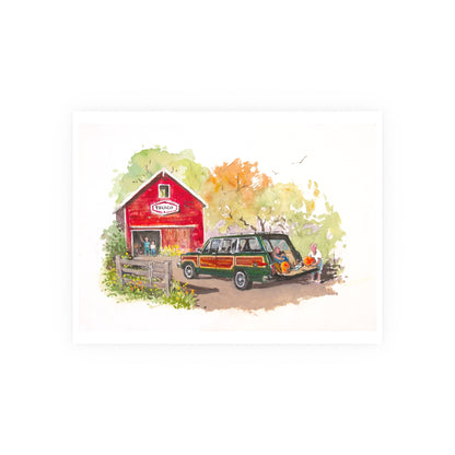 Fall Harvest Wagoneer Poster - Multiple Sizes Available