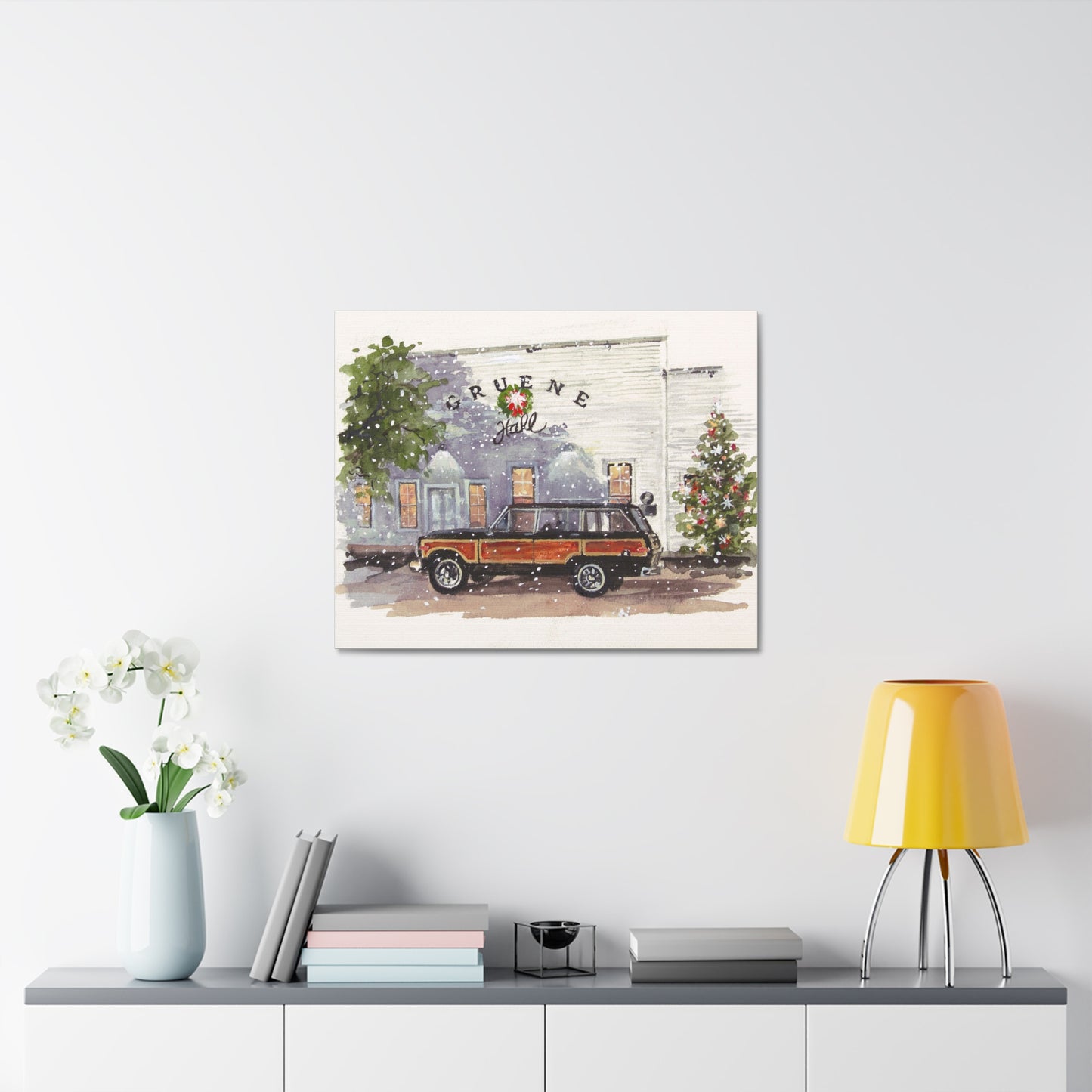 Christmas at Gruene Hall Stretched Canvas Art