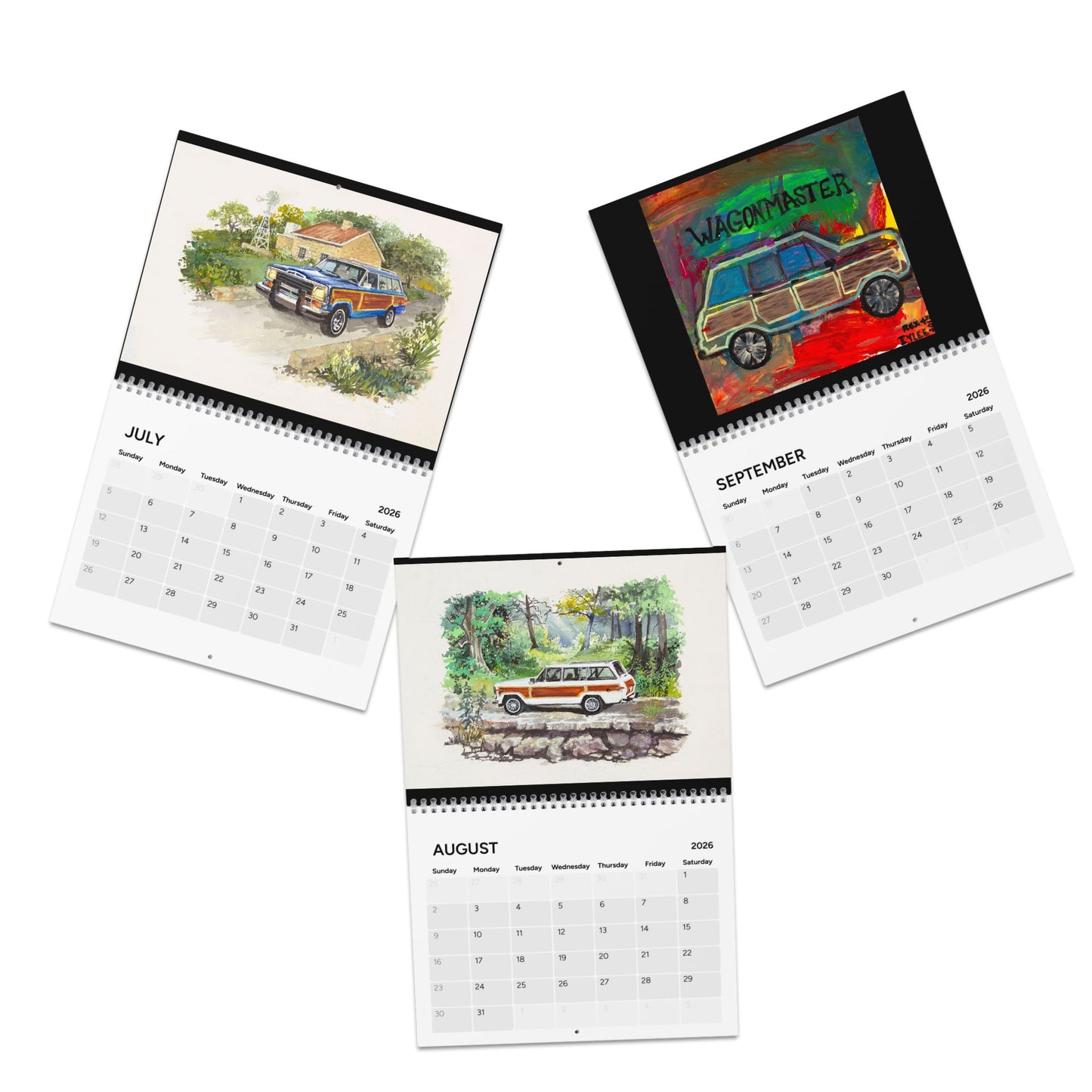 Wagonmaster 2026 Watercolors Calendar (12-Months)