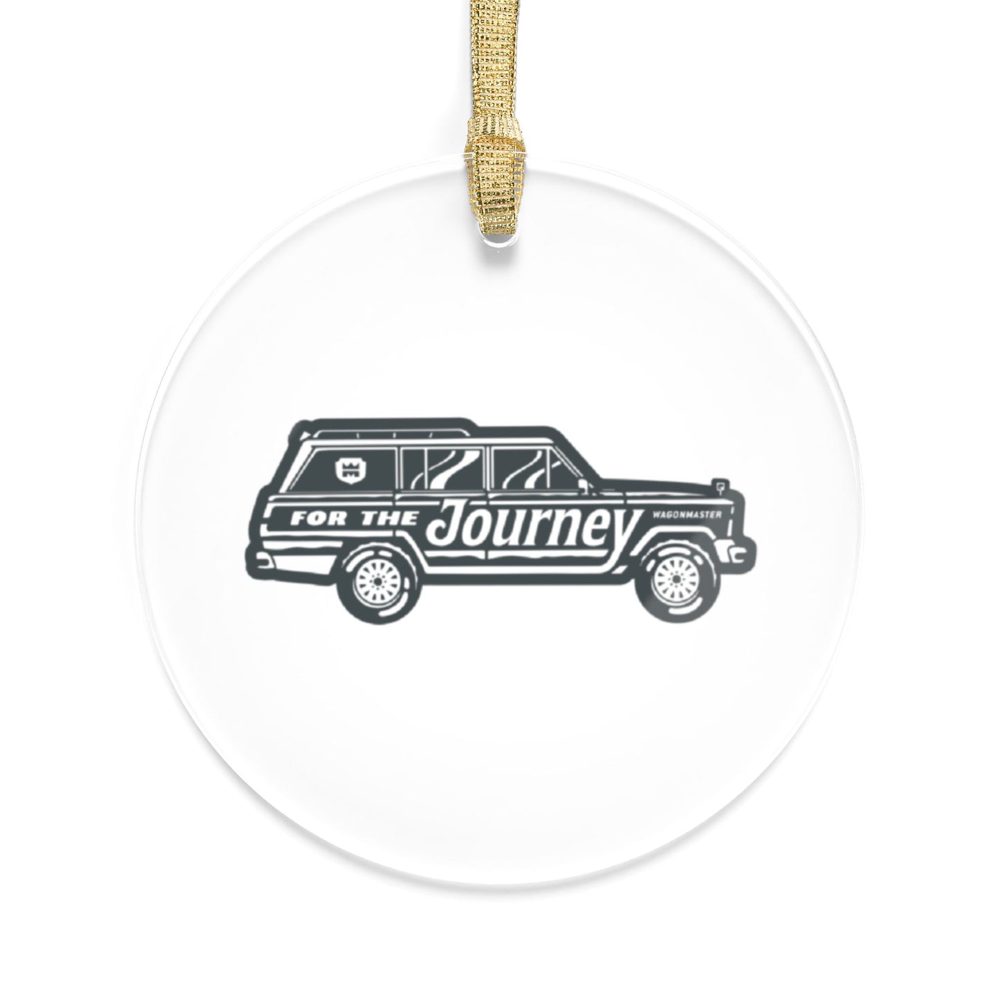 Acrylic Ornament — Retro Station Wagon 'Journey' Holiday Decoration
