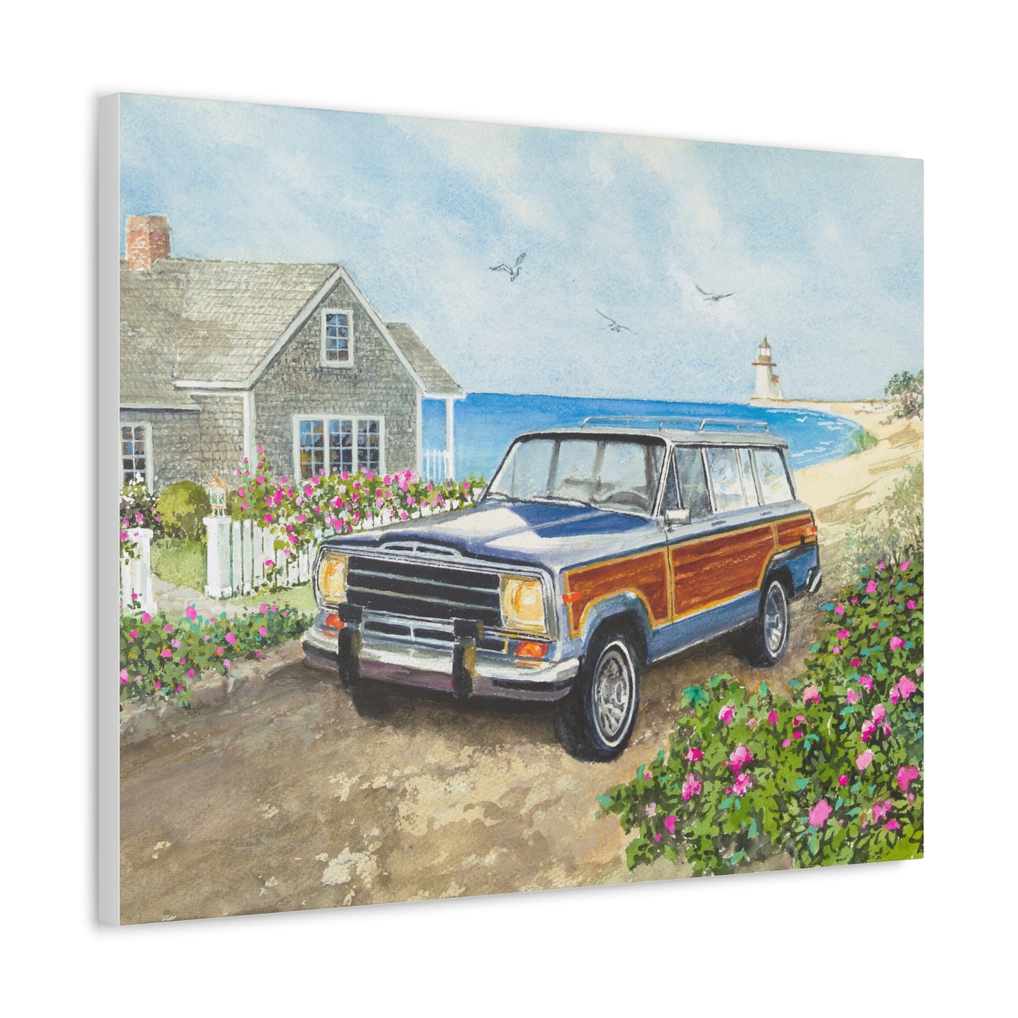 Nantucket Wagoneer Stretched Canvas Art