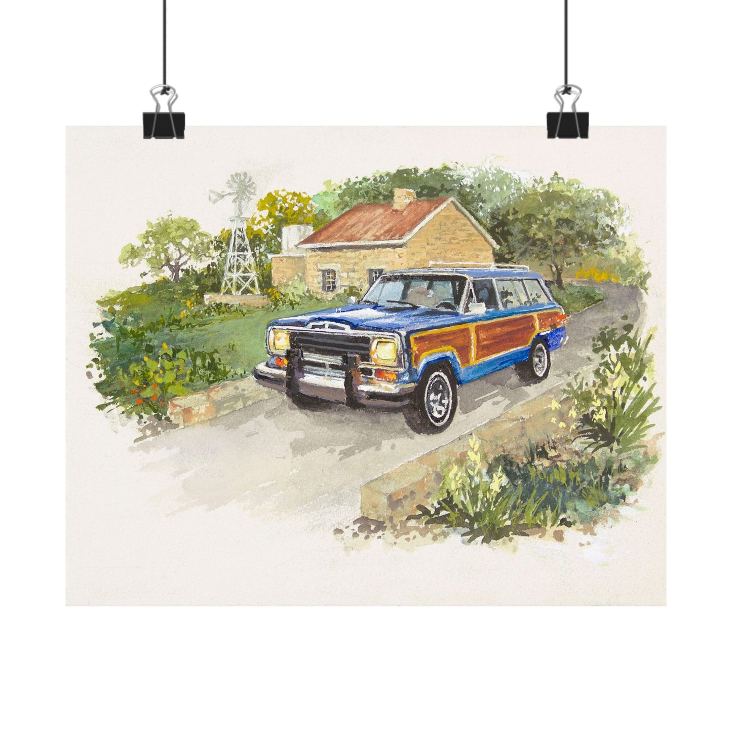Blue Wagoneer Poster