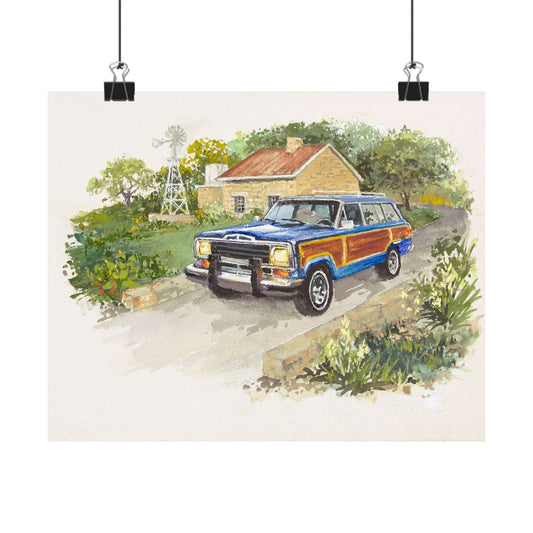 Blue Wagoneer Poster