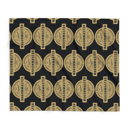 Wagonmaster Logo Fleece Blanket — Vintage Badge Cozy Throw