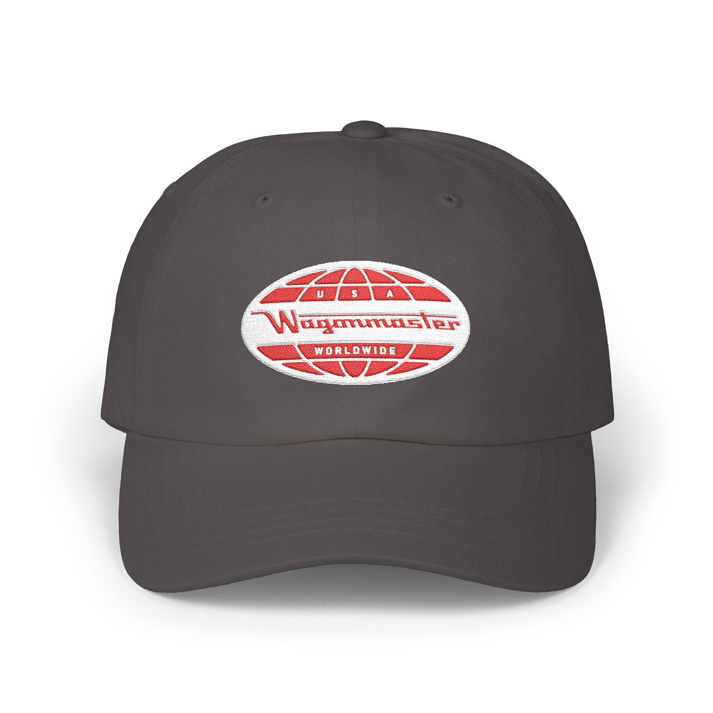 Classic White Dad Cap with Retro Logo