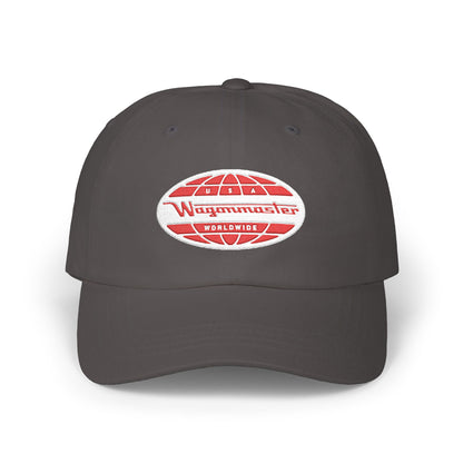Classic White Dad Cap with Retro Logo