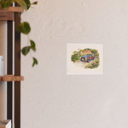 Blue Wagoneer Poster - Multiple Sizes Available