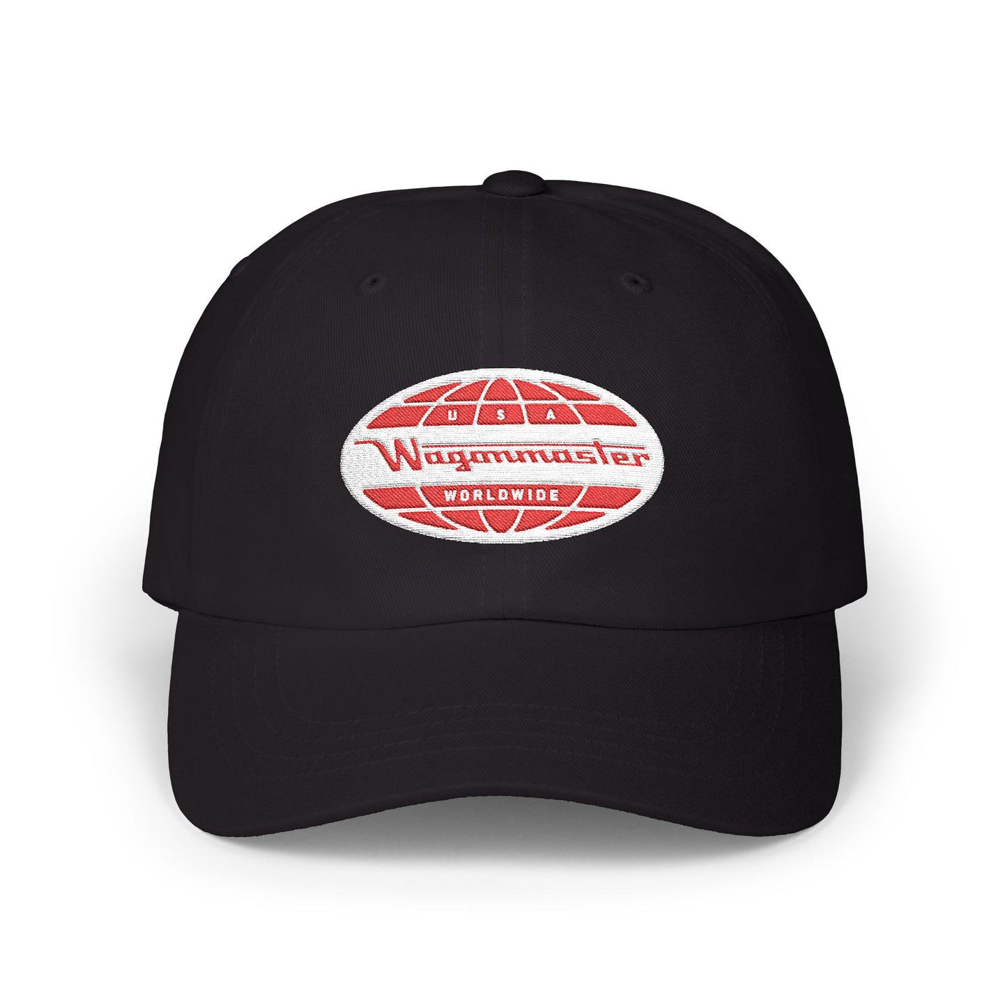 Classic White Dad Cap with Retro Logo