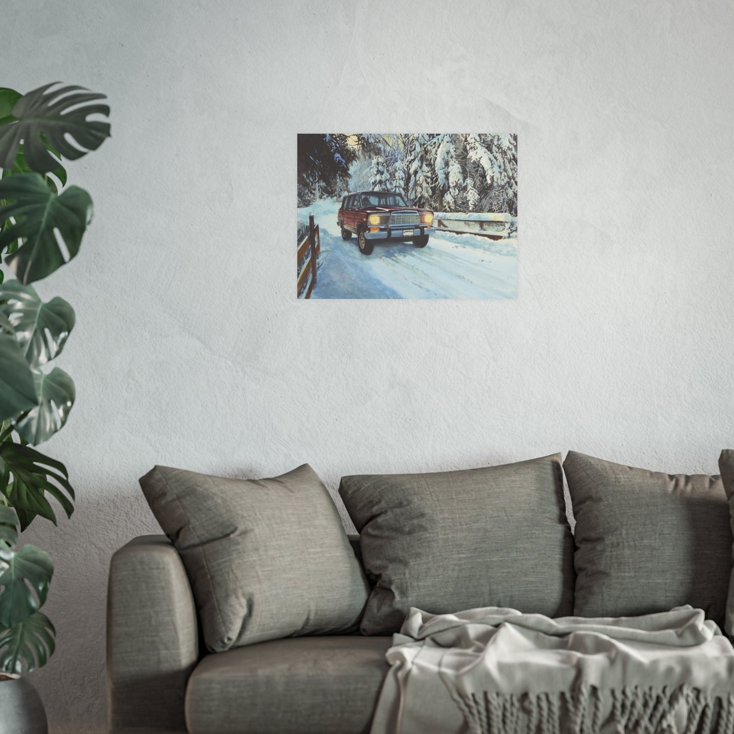 Winter Wonderland Wagoneer Poster - Multiple Sizes Available