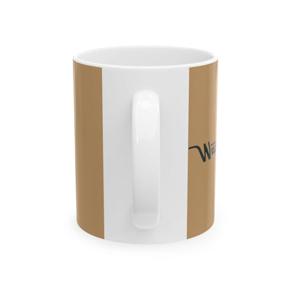 Ceramic Mug — Retro Coffee Cup (11oz/15oz) - Camel