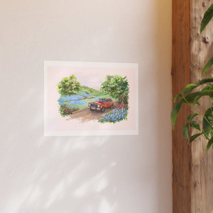 Red Wagoneer Poster - Multiple Sizes Available