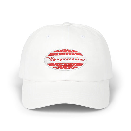 Classic White Dad Cap with Retro Logo - Multiple Colors