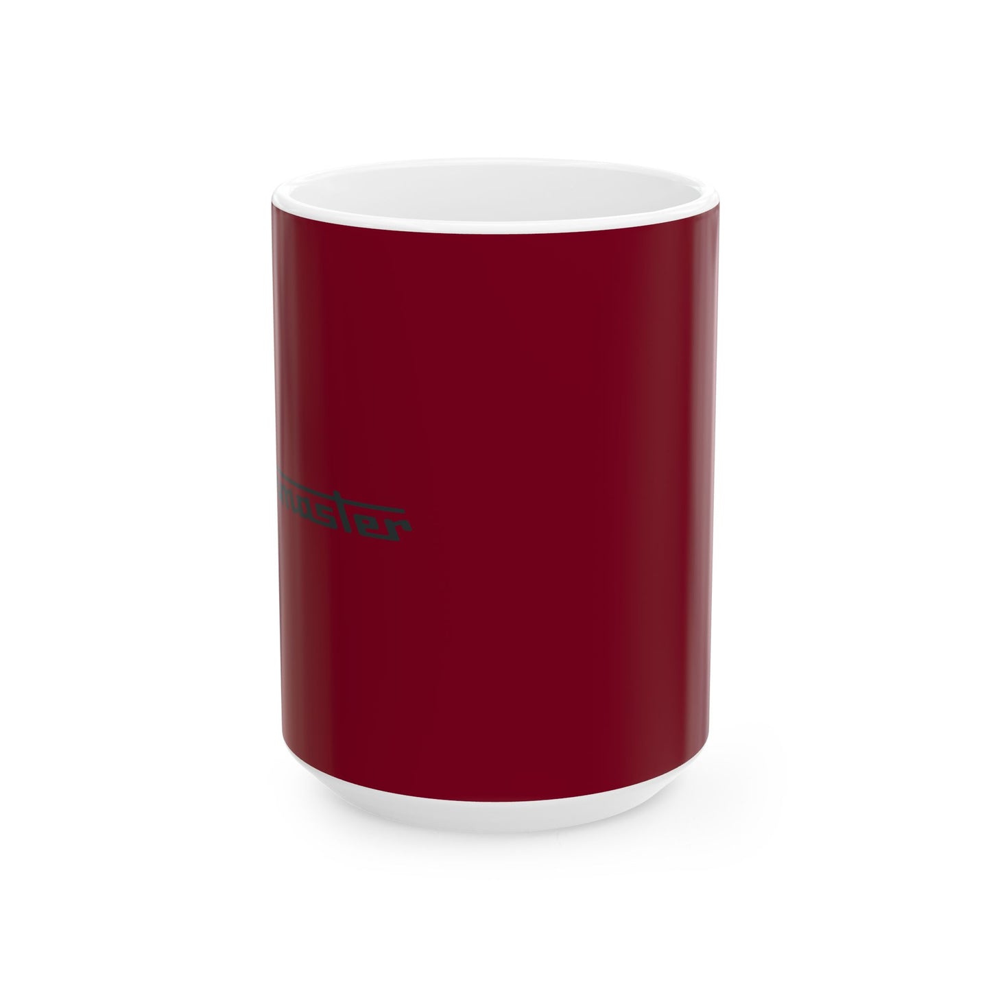 Ceramic Mug — Retro Coffee Cup (11oz/15oz) - Burgundy with Black