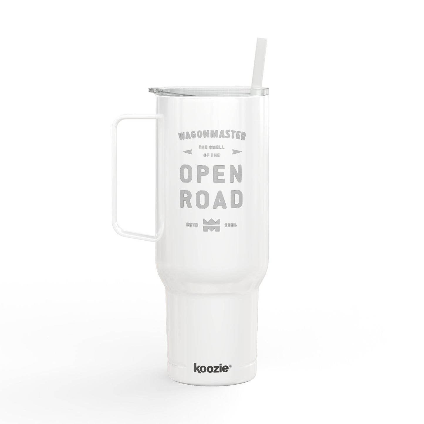 40oz Engraved Travel Tumbler with Lid — “Open Road” Stainless Insulated Cup
