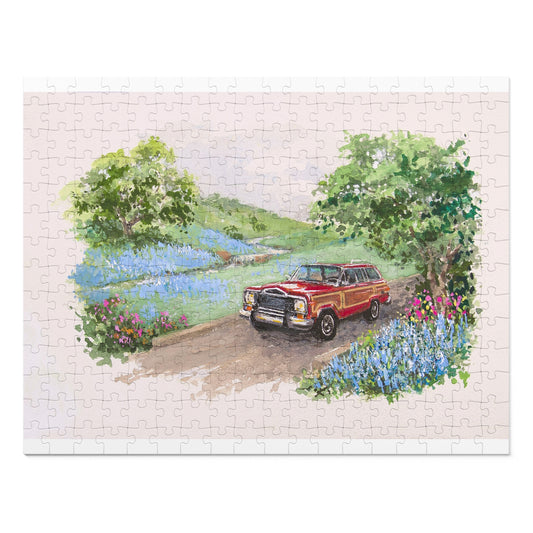 Wagoneer On The Road Jigsaw Puzzle (with Tin)