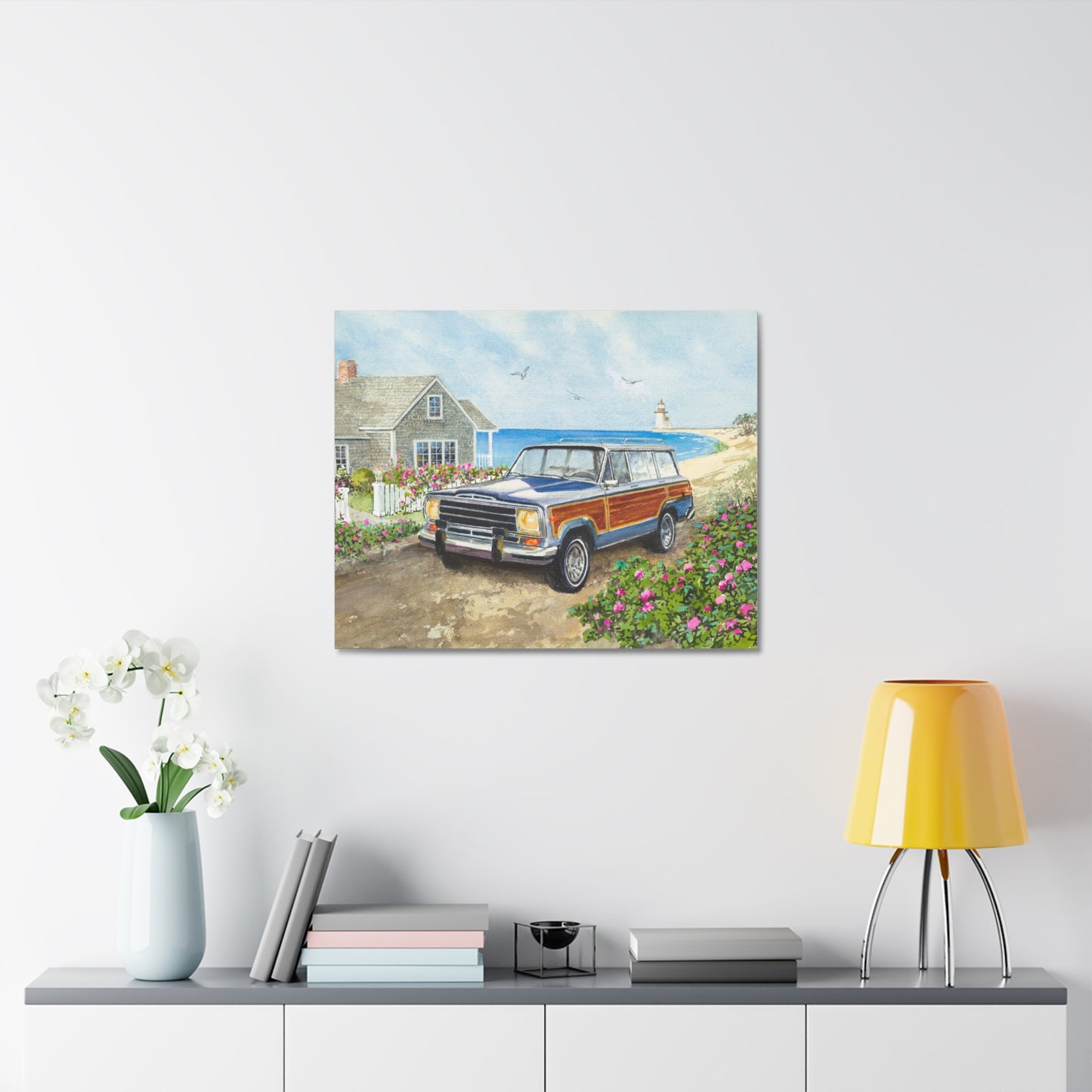 Nantucket Wagoneer Stretched Canvas Art