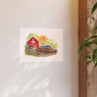 Fall Harvest Wagoneer Poster - Multiple Sizes Available