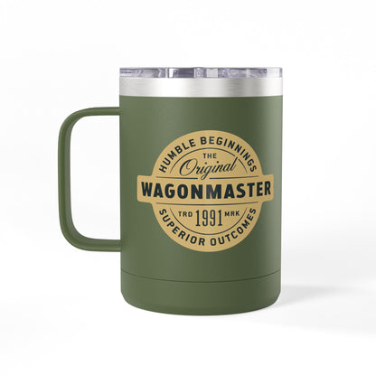 15oz Insulated Coffee Tumbler Mug — "Master" Vintage Seal Design