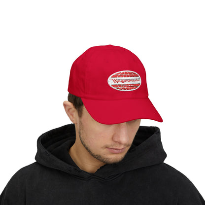 Classic White Dad Cap with Retro Logo
