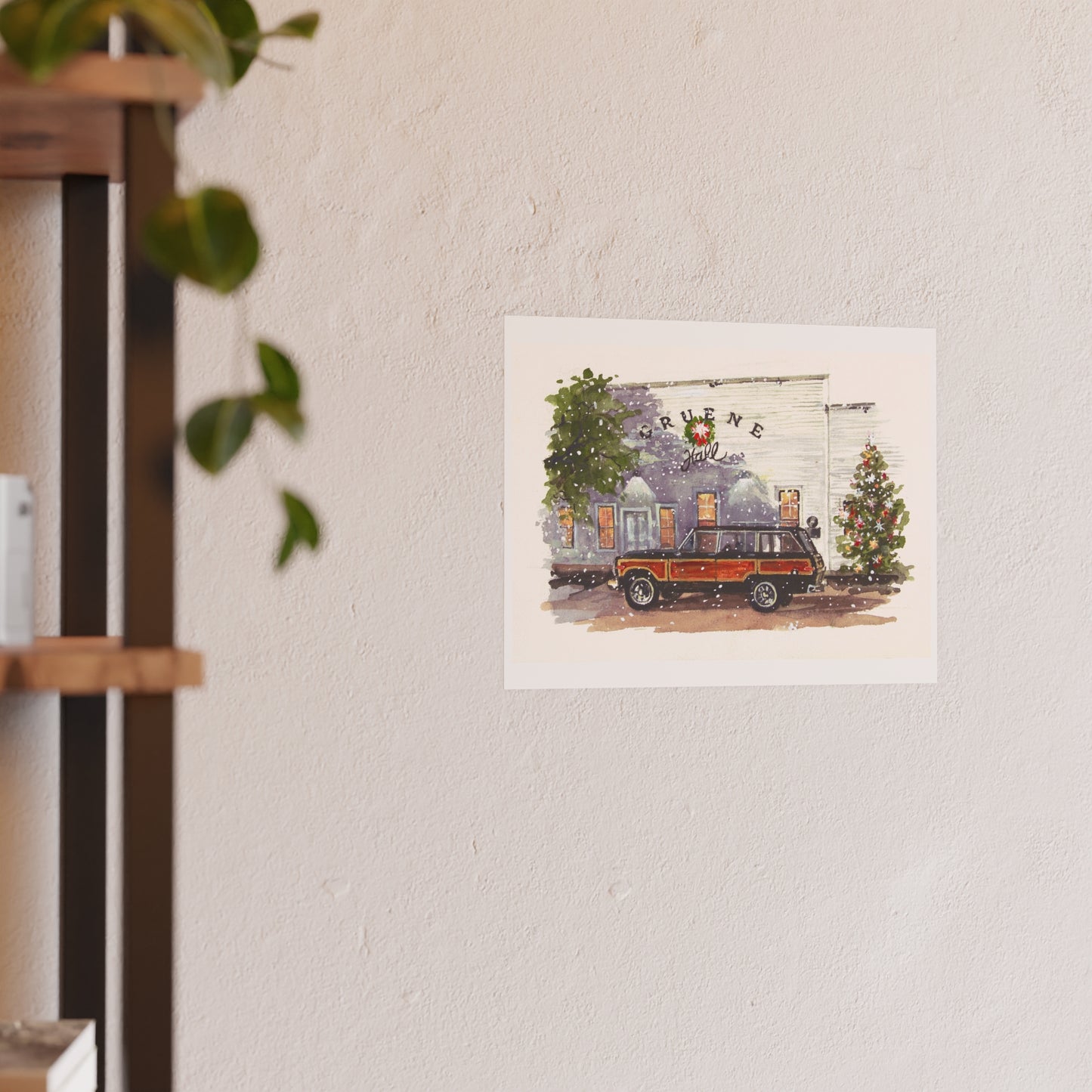 Christmas at Gruene Halle Wagoneer Poster - Multiple Sizes Available