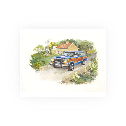 Blue Wagoneer Poster - Multiple Sizes Available