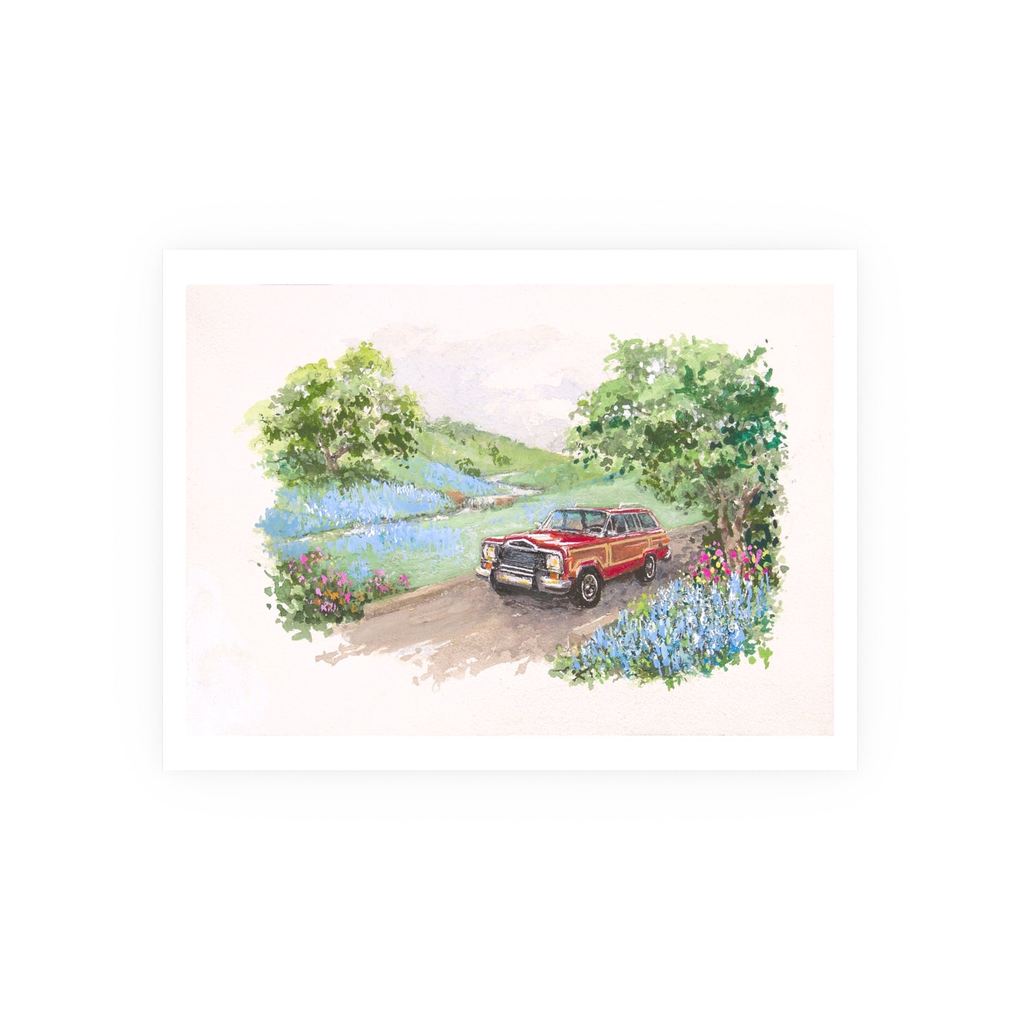 Red Wagoneer Poster - Multiple Sizes Available