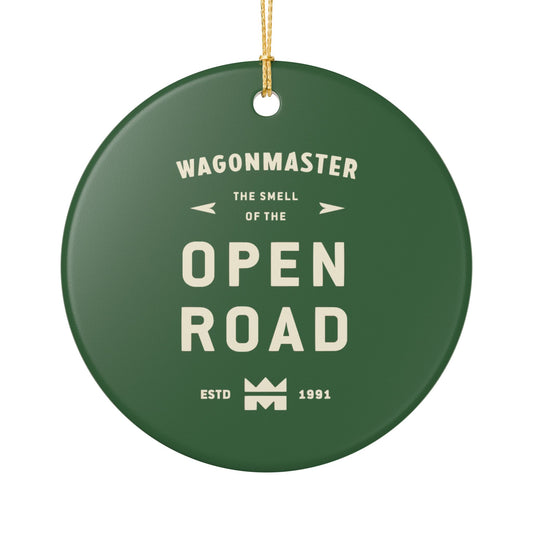 Ceramic Ornament – "Open Road" - Hunter Green
