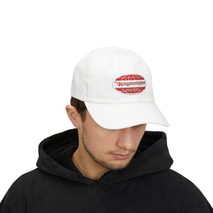 Classic White Dad Cap with Retro Logo - Multiple Colors