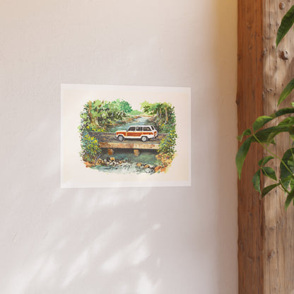 White Wagoneer Poster - Multiple Sizes Available