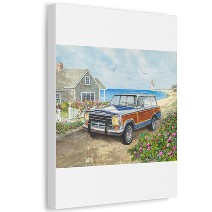 Nantucket Wagoneer Stretched Canvas Art