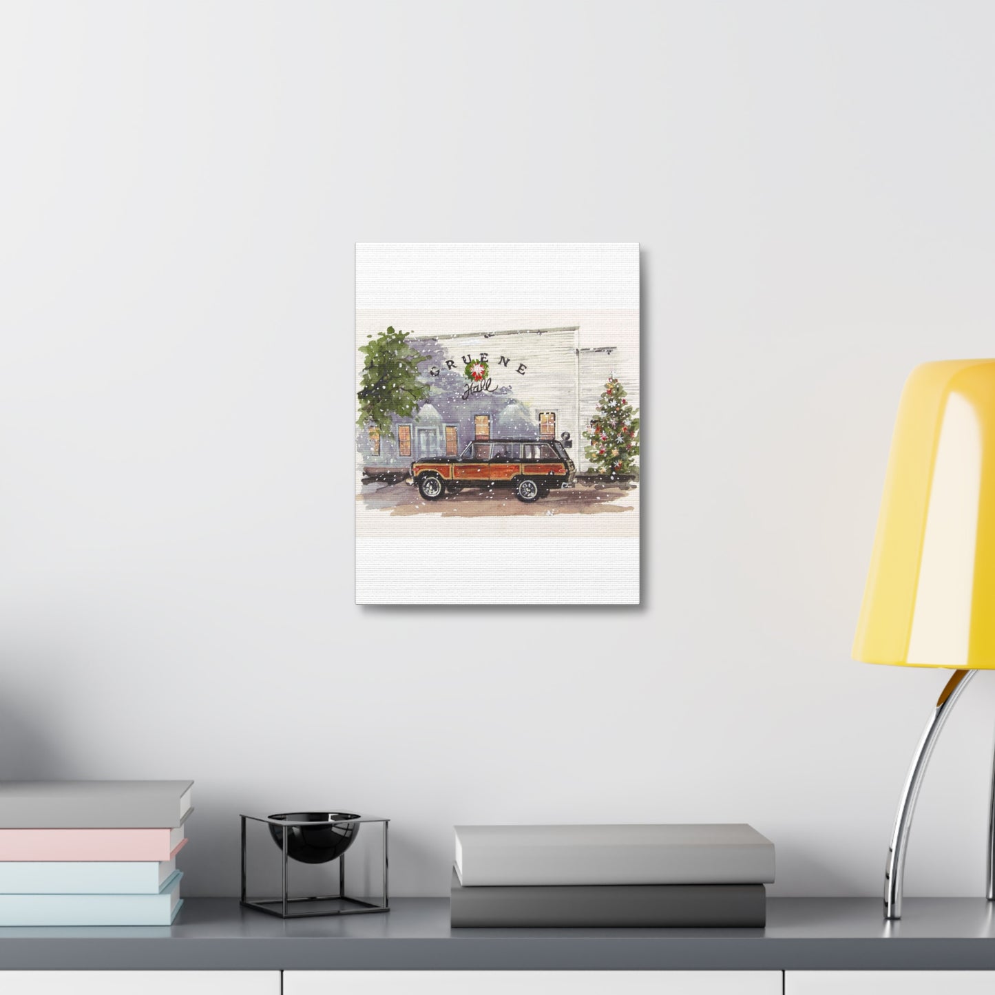 Christmas at Gruene Hall Stretched Canvas Art