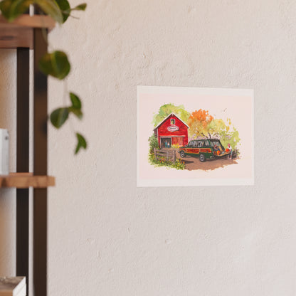 Fall Harvest Wagoneer Poster - Multiple Sizes Available