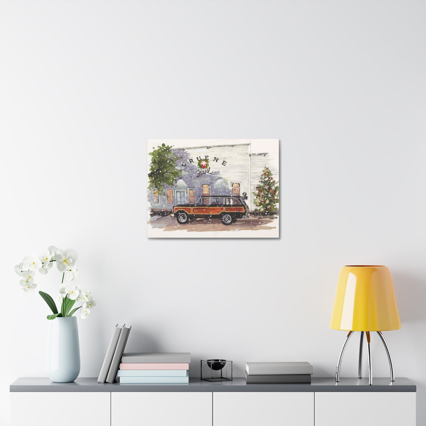 Christmas at Gruene Hall Stretched Canvas Art