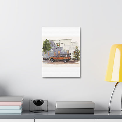 Christmas at Gruene Hall Stretched Canvas Art