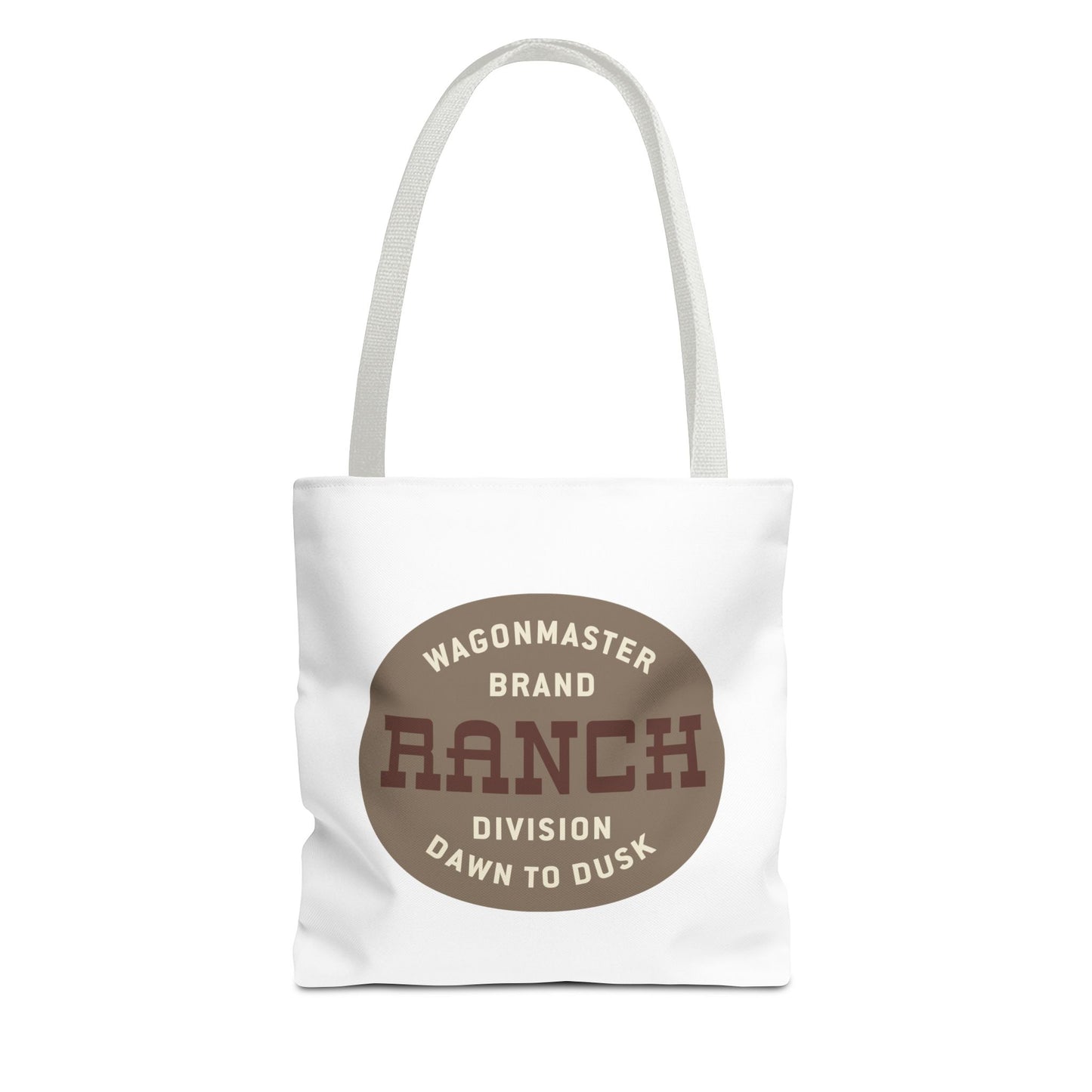Ranch Wagonmaster Logo Tote Bag — Vintage Western 'Dawn to Dusk' Cotton Tote