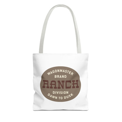 Ranch Wagonmaster Logo Tote Bag — Vintage Western 'Dawn to Dusk' Cotton Tote