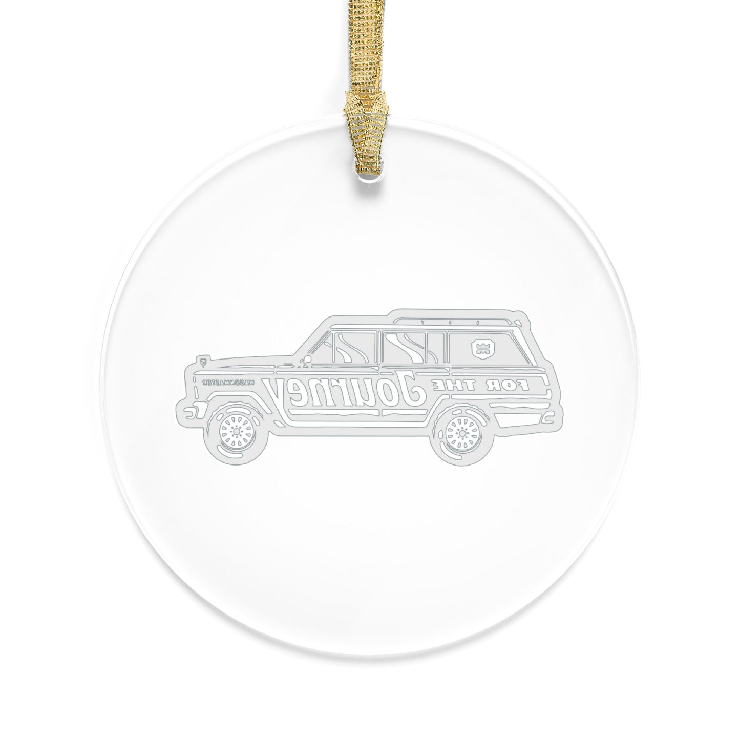 Acrylic Ornament — Retro Station Wagon 'Journey' Holiday Decoration